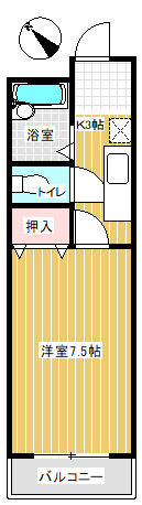 佐貫ルビーハイムⅡの間取り