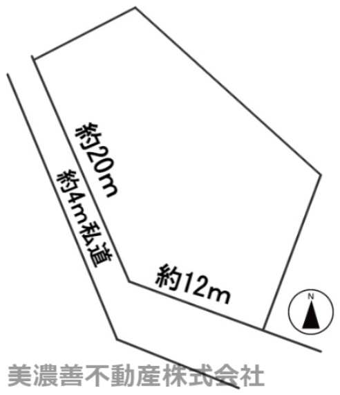 ５７７３９　岐阜市三田洞東土地の区画図