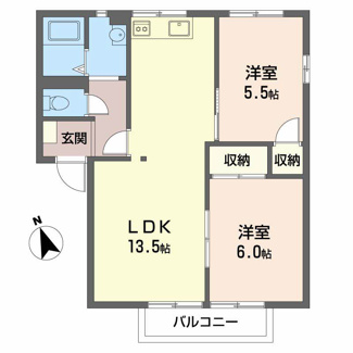 【間取り】 | サンハイツ幕山　A