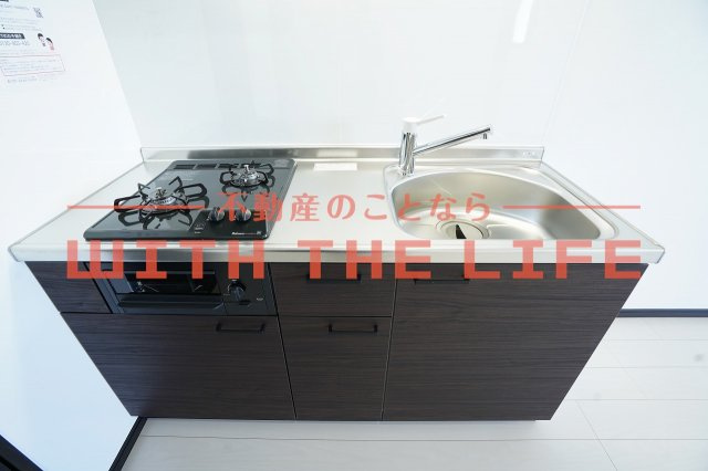 Ｓｏｕ．ｌｅａｆ（サウスリーフ）久留米大前【キャッシュバック対象物件】のキッチン|コンパクトなキッチンで掃除もラクラク