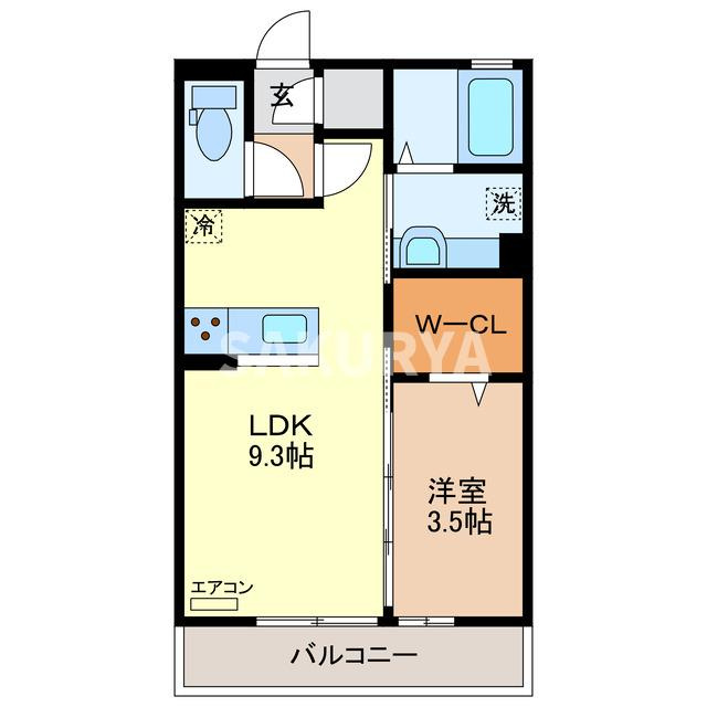 セジュール富久の間取り