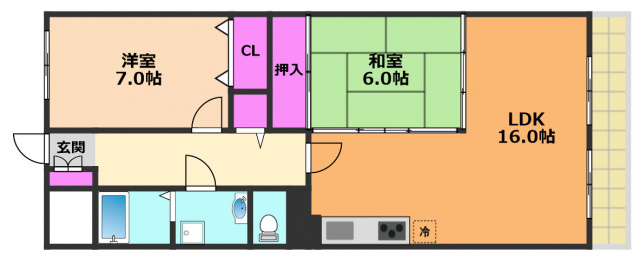 【間取り】 | サンコーポ高槻寿マンション