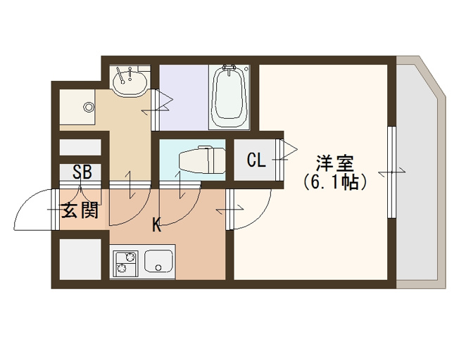【間取り】 | グランパシフィック今宮
