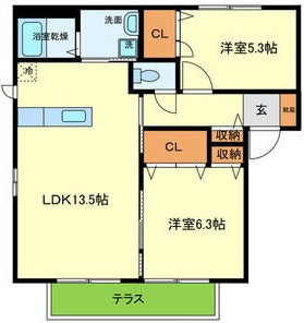 【間取り】 | シャーメゾン光明池B棟