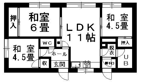【間取り】 | 北見市高栄西町7丁目