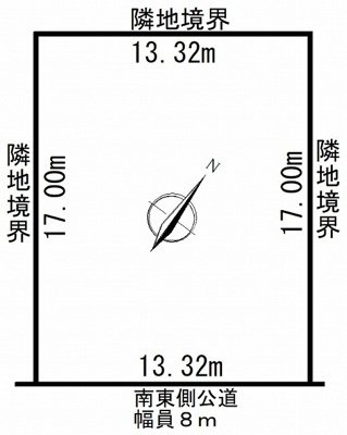 【区画図】 | 北見市並木町546番地中古住宅