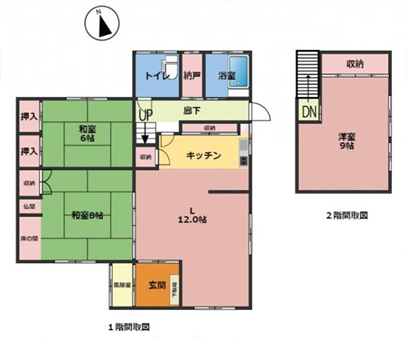 【間取り】 | 北見市留辺蘂町元町中古住宅
