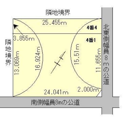 【区画図】 | 北見市寿町中古住宅・投資物件