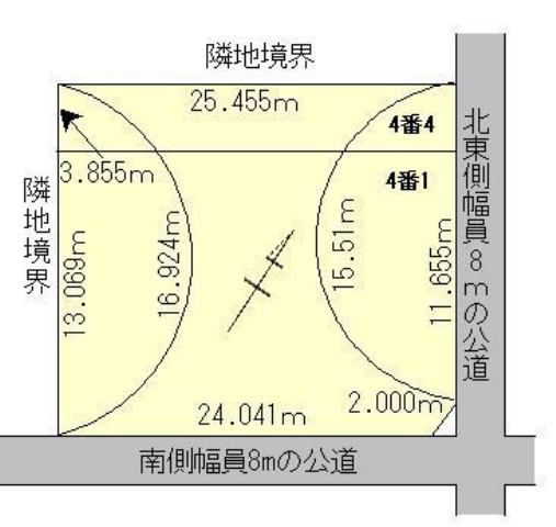 【区画図】 | 北見市寿町中古住宅・投資物件