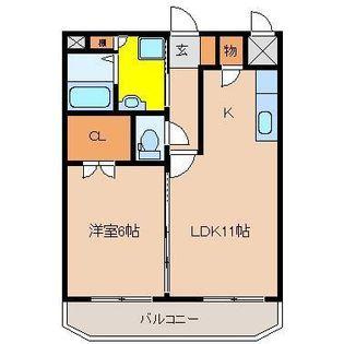 【間取り】 | ピーチフローレⅤ