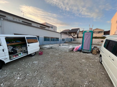 【外観】 | 瑞穂区井の元町　全2棟　1号棟＜仲介手数料無料＞中根小・萩山中　新築一戸建て | 12/10撮影
瑞穂区の新築一戸建てや不動産売買の事ならマックスバリュで住まい相談エムワイホームにお任せください