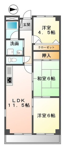 【間取り】 | シャトレ鳴尾
