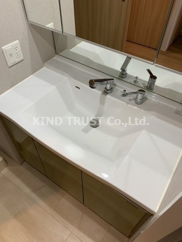 Ponte cieloの洗面所|脱衣スペースもあります