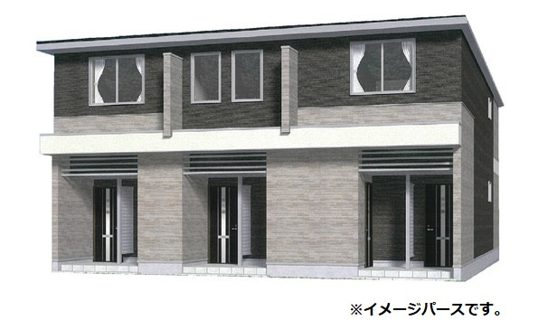 倉敷市酒津のアパートの外観|イメージパース
