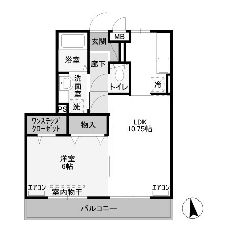 【間取り】 | リバーサイド・KⅡ