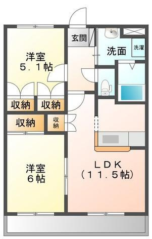 【間取り】 | プロニティ　オオフク弐番館