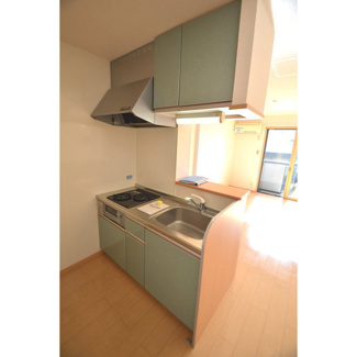 【キッチン】 | エスポワール川田Ｂ | システムキッチン（2口）