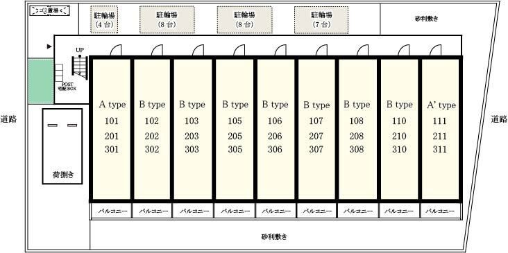 グレイス大久保の区画図