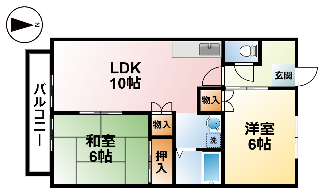 シティセンターハイツA棟の間取り