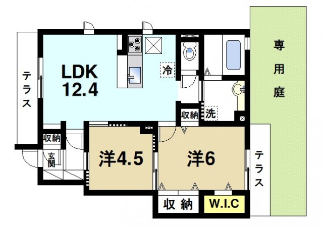 ディーグラフォートⅢの間取り|2LDKの間取りです