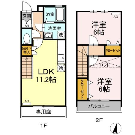 煉瓦館シャレーの間取り