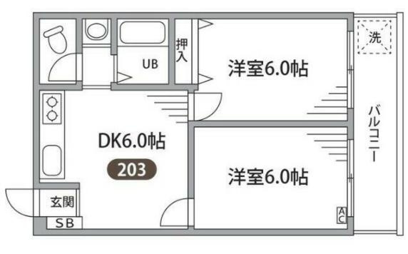 【間取り】 | エレガンス仙川-2027年3月1日迄、定期借家-