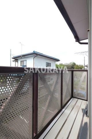 ラフォーレ福居2のバルコニー|2025年9月撮影。