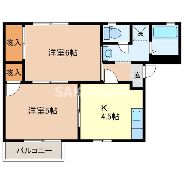 ラフォーレ福居2の間取り