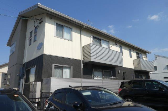 倉敷市茶屋町のアパートの外観