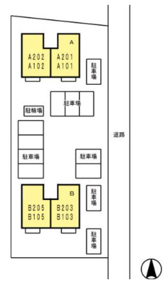 ブリエB棟の区画図