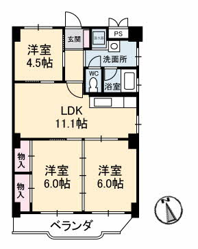 【間取り】 | 真締川ハイツ