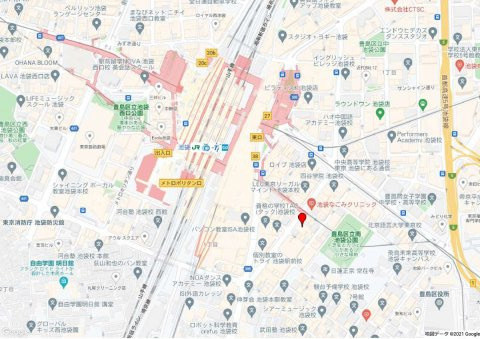 豊島区南池袋２丁目の事務所の地図