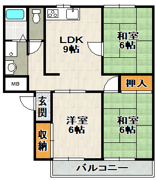 サンハイツ実穂の間取り
