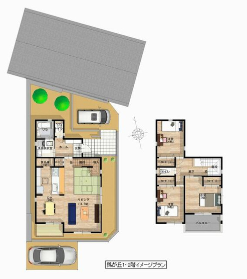 【土地図】 | 明石市魚住町錦が丘3丁目　土地 | 敷地面積144.55平米の土地です。