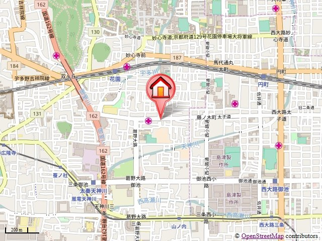 パティオフィッツの地図
