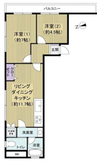 【間取り】 | 【角部屋】トーエイ高井戸3階部分