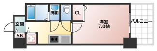 【間取り】 | グラマシー心斎橋東(旧ユーカ心斎橋東)