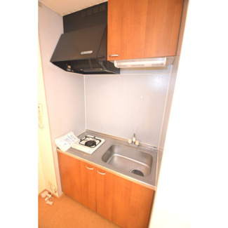 【キッチン】 | 陽だまりハイツ2000　D | 1口ガスコンロ