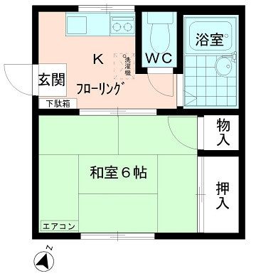 マルテルAの間取り|バストイレ別【マルテルA】