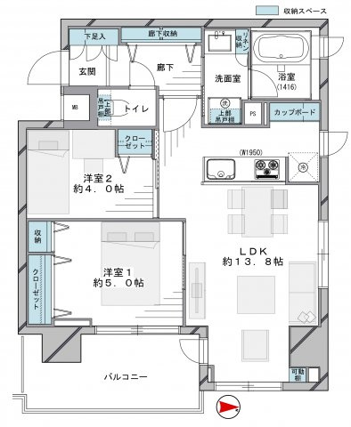 アルシオン芝浦の間取り