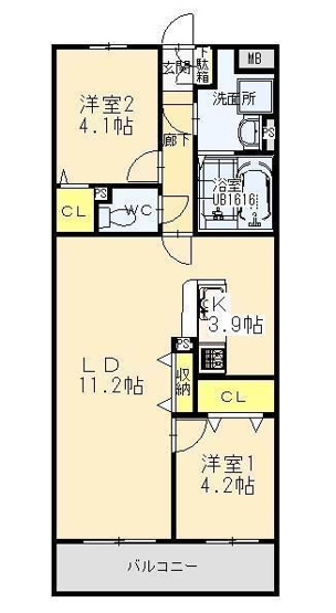 【間取り】 | T・フェアリートキワ