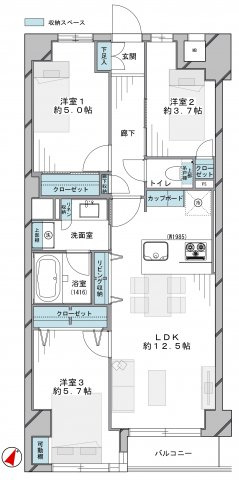 マイキャッスル水天宮前壱番館の間取り