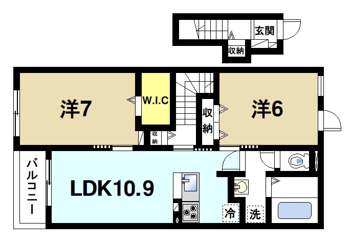 クラール北永井Ａの間取り|ファミリーさんにおススメの間取りです。
