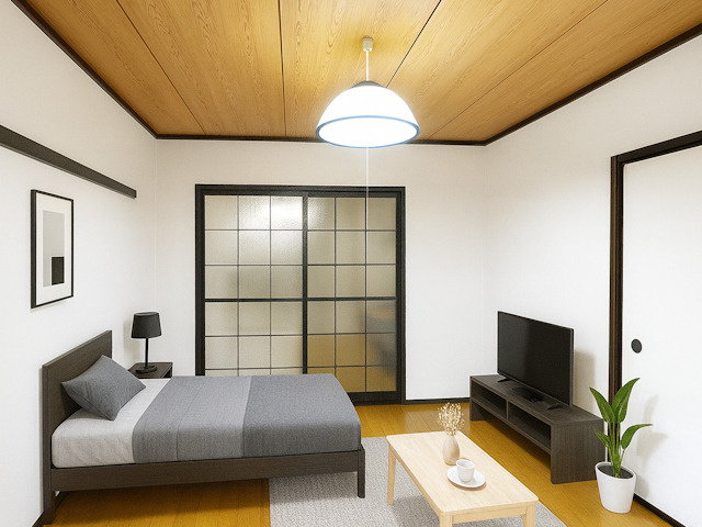 メゾン押上の居間・リビング|こちらのリビングで趣味の時間をお楽しみください