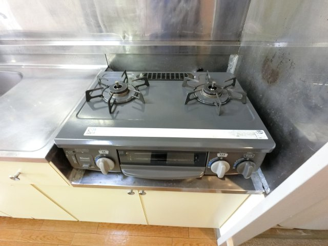 【キッチン】 | ガスコンロ2口グリル付です