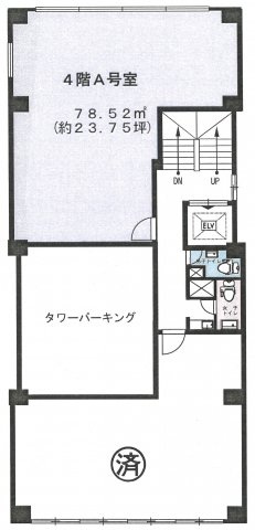新宿区新宿１丁目の事務所の間取り