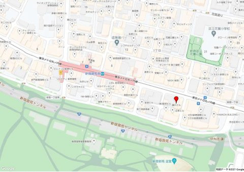 新宿区新宿１丁目の事務所の地図