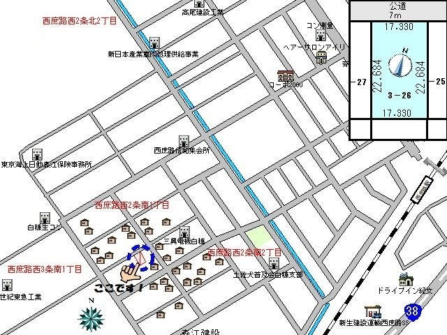 ◎白糠町西庶路　土地の地図|地図