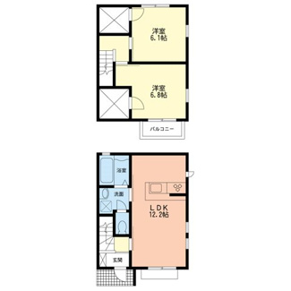 【間取り】 | アザレアＢ