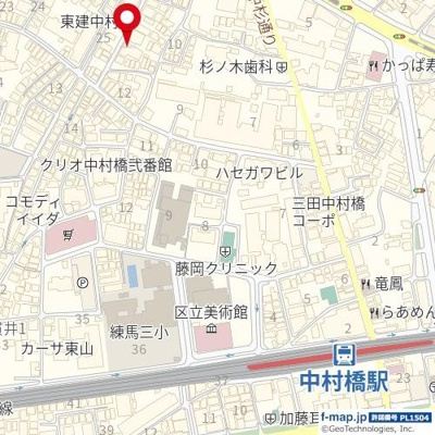 【地図】 | プレール中村橋